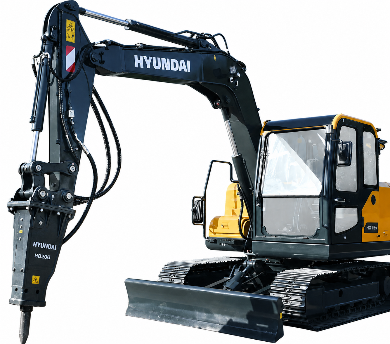 Escavadeira Hyundai HX60 com Rompedor